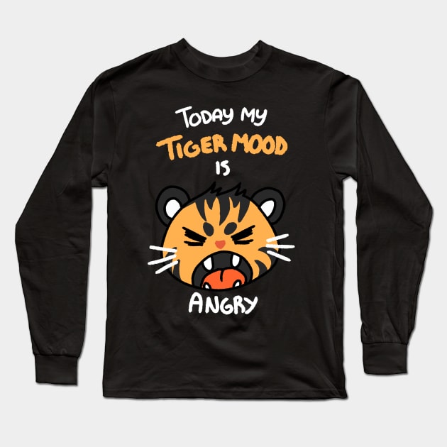 Tiger Mood: Angry Long Sleeve T-Shirt by DarkSstars